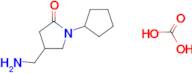 4-(aminomethyl)-1-cyclopentyl-2-pyrrolidinone - carbonic acid (1:1)