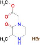 methyl (3-methyl-2-oxo-1-piperazinyl)acetate hydrobromide