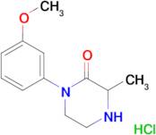 1-(3-methoxyphenyl)-3-methyl-2-piperazinone hydrochloride