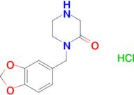 1-(1,3-benzodioxol-5-ylmethyl)-2-piperazinone hydrochloride