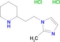 2-[2-(2-methyl-1H-imidazol-1-yl)ethyl]piperidine dihydrochloride