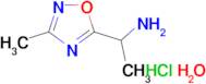[1-(3-methyl-1,2,4-oxadiazol-5-yl)ethyl]amine hydrochloride hydrate