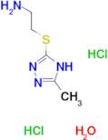 {2-[(3-methyl-1H-1,2,4-triazol-5-yl)thio]ethyl}amine dihydrochloride hydrate