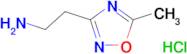 [2-(5-methyl-1,2,4-oxadiazol-3-yl)ethyl]amine hydrochloride