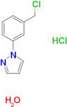 1-[3-(chloromethyl)phenyl]-1H-pyrazole hydrochloride hydrate