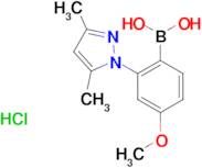 [2-(3,5-dimethyl-1H-pyrazol-1-yl)-4-methoxyphenyl]boronic acid hydrochloride