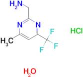 {[4-methyl-6-(trifluoromethyl)-2-pyrimidinyl]methyl}amine hydrochloride hydrate