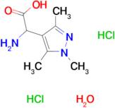 amino(1,3,5-trimethyl-1H-pyrazol-4-yl)acetic acid dihydrochloride hydrate