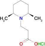 3-[(2R,6S)-2,6-dimethyl-1-piperidinyl]propanoic acid hydrochloride