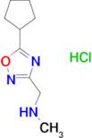 [(5-cyclopentyl-1,2,4-oxadiazol-3-yl)methyl]methylamine hydrochloride