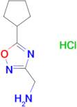 [(5-cyclopentyl-1,2,4-oxadiazol-3-yl)methyl]amine hydrochloride