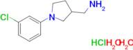 {[1-(3-chlorophenyl)-3-pyrrolidinyl]methyl}amine hydrochloride dihydrate