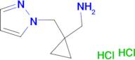 {[1-(1H-pyrazol-1-ylmethyl)cyclopropyl]methyl}amine dihydrochloride