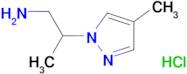 [2-(4-methyl-1H-pyrazol-1-yl)propyl]amine hydrochloride