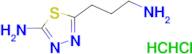 5-(3-aminopropyl)-1,3,4-thiadiazol-2-amine dihydrochloride