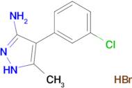 4-(3-chlorophenyl)-3-methyl-1H-pyrazol-5-amine hydrobromide