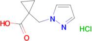 1-(1H-pyrazol-1-ylmethyl)cyclopropanecarboxylic acid hydrochloride