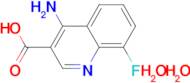 4-amino-8-fluoro-3-quinolinecarboxylic acid dihydrate