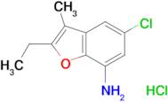 (5-chloro-2-ethyl-3-methyl-1-benzofuran-7-yl)amine hydrochloride