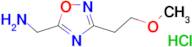 {[3-(2-methoxyethyl)-1,2,4-oxadiazol-5-yl]methyl}amine hydrochloride
