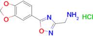{[5-(1,3-benzodioxol-5-yl)-1,2,4-oxadiazol-3-yl]methyl}amine hydrochloride