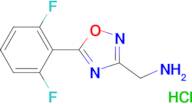 {[5-(2,6-difluorophenyl)-1,2,4-oxadiazol-3-yl]methyl}amine hydrochloride