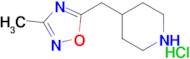 4-[(3-methyl-1,2,4-oxadiazol-5-yl)methyl]piperidine hydrochloride