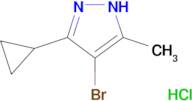 4-bromo-5-cyclopropyl-3-methyl-1H-pyrazole hydrochloride