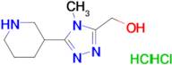 [4-methyl-5-(3-piperidinyl)-4H-1,2,4-triazol-3-yl]methanol dihydrochloride