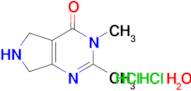 2,3-dimethyl-3,5,6,7-tetrahydro-4H-pyrrolo[3,4-d]pyrimidin-4-one dihydrochloride hydrate