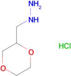 (1,4-dioxan-2-ylmethyl)hydrazine hydrochloride