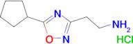 [2-(5-cyclopentyl-1,2,4-oxadiazol-3-yl)ethyl]amine hydrochloride