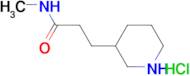 N-methyl-3-(3-piperidinyl)propanamide hydrochloride