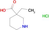 3-ethyl-3-piperidinecarboxylic acid hydrochloride