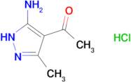 1-(5-amino-3-methyl-1H-pyrazol-4-yl)ethanone hydrochloride