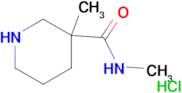 N,3-dimethyl-3-piperidinecarboxamide hydrochloride