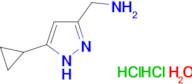 [(5-cyclopropyl-1H-pyrazol-3-yl)methyl]amine dihydrochloride hydrate