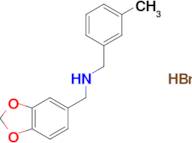 (1,3-benzodioxol-5-ylmethyl)(3-methylbenzyl)amine hydrobromide