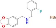 (1,3-benzodioxol-5-ylmethyl)(2-fluorobenzyl)amine hydrobromide