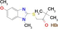 1-[(5-methoxy-1-methyl-1H-benzimidazol-2-yl)thio]-3,3-dimethyl-2-butanone hydrobromide