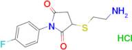 3-[(2-aminoethyl)thio]-1-(4-fluorophenyl)-2,5-pyrrolidinedione hydrochloride