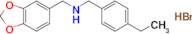 (1,3-benzodioxol-5-ylmethyl)(4-ethylbenzyl)amine hydrobromide