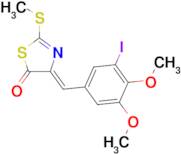 (4Z)-4-(3-iodo-4,5-dimethoxybenzylidene)-2-(methylthio)-1,3-thiazol-5(4H)-one