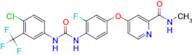 4-(4-(3-(4-Chloro-3-(trifluoromethyl)phenyl)ureido)-3-fluorophenoxy)-N-methylpicolinamide