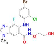 5-[(4-Bromo-2-chlorophenyl)amino]-4-fluoro-N-(2-hydroxyethoxy)-1-methyl-1H-benzimidazole-6-carboxamide