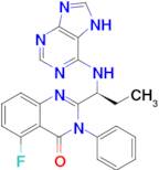 5-fluoro-3-phenyl-2-[(1S)-1-[(7H-purin-6-yl)amino]propyl]-3,4-dihydroquinazolin-4-one