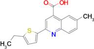 2-(5-ethylthien-2-yl)-6-methylquinoline-4-carboxylic acid