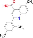 2-(2,4-dimethylphenyl)-6-methylquinoline-4-carboxylic acid