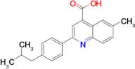 2-(4-isobutylphenyl)-6-methylquinoline-4-carboxylic acid