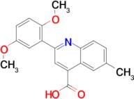 2-(2,5-dimethoxyphenyl)-6-methylquinoline-4-carboxylic acid